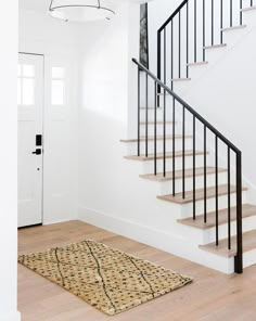 black metal stair railings