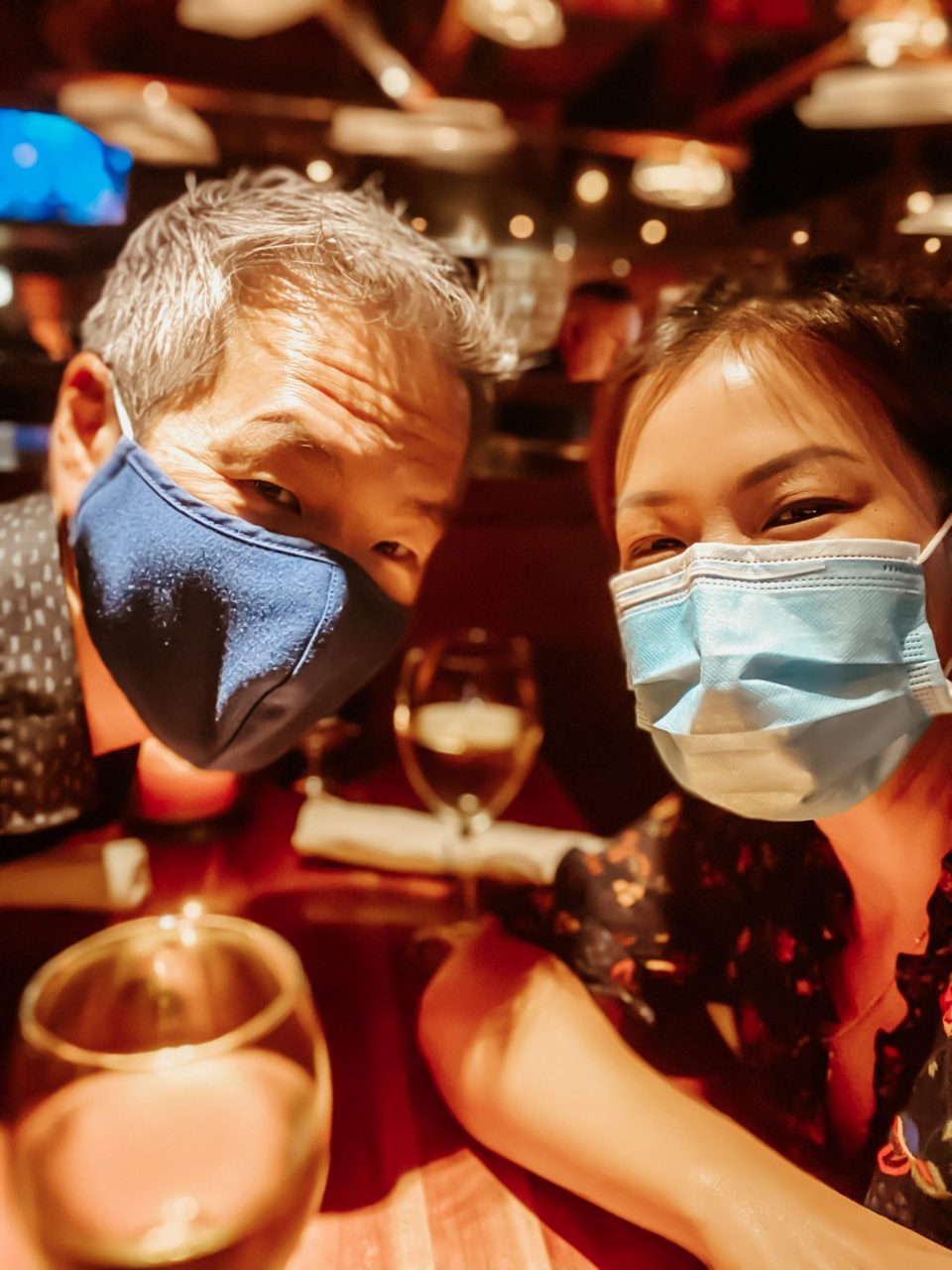 Anita & Travis masked up on their anniversary! 